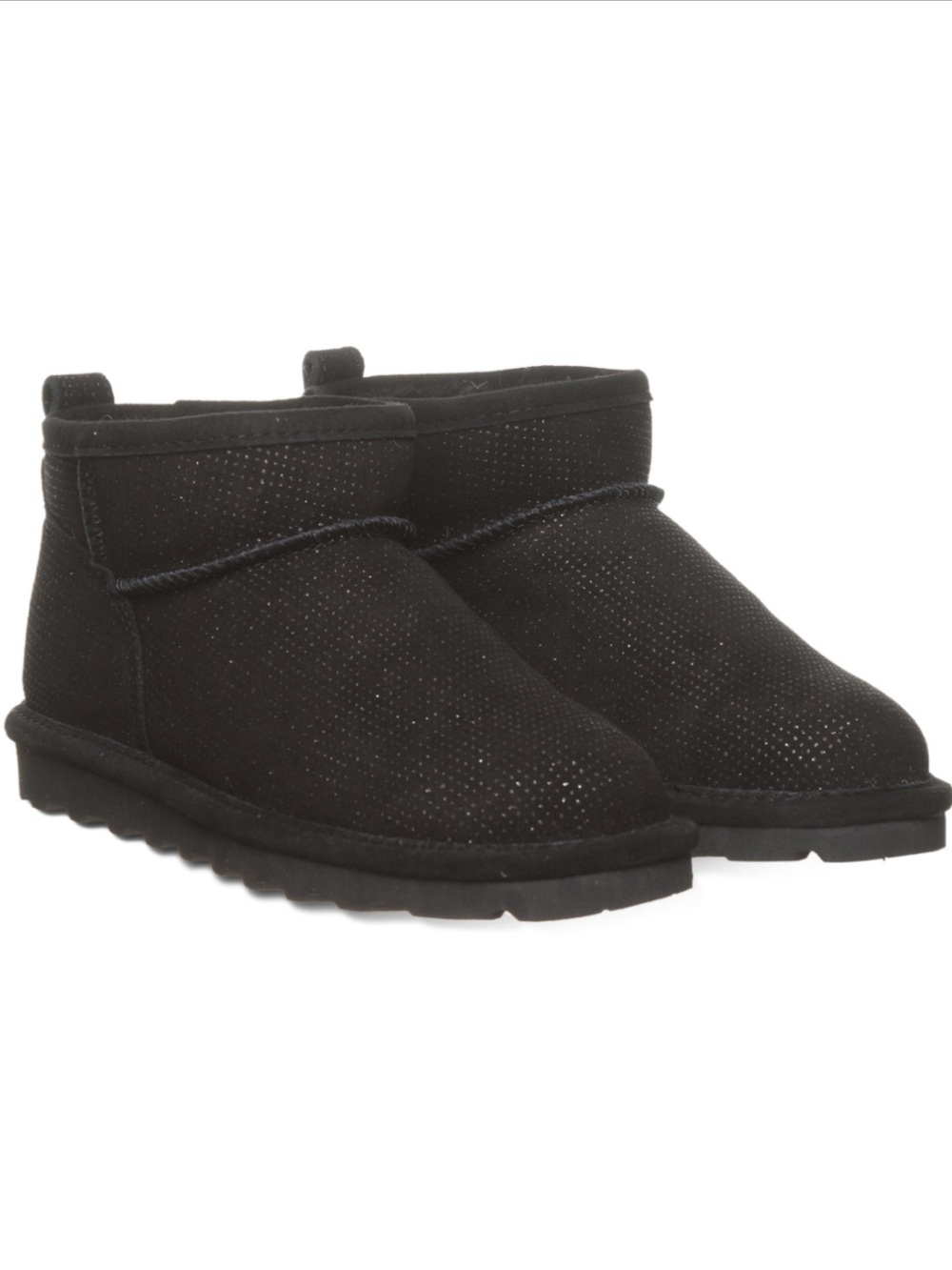 BEARPAW Shorty Exotic Black Metallic Boots Women’s Size 9 New in box